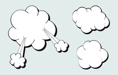 Comic speech bubbles set.