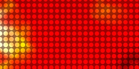 Light Red, Yellow vector pattern with circles. Modern abstract illustration with colorful circle shapes. Pattern for booklets, leaflets.