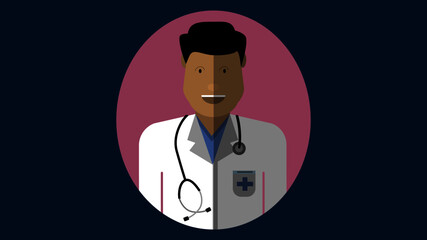 Vector illustration of a doctor