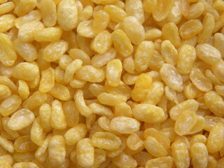 Yellow color fried Mung beans Indian snack