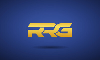 Unique, Modern, Elegant and Geometric Style Typography Alphabet RRG letters logo Icon