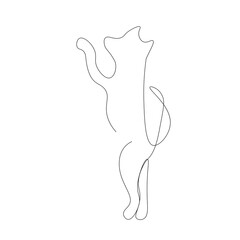 Dog continuous line drawing. Vector illustration