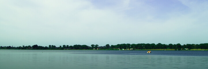 Fototapeta na wymiar Poland. Lublin. View of the Zemborzyce Lagoon.