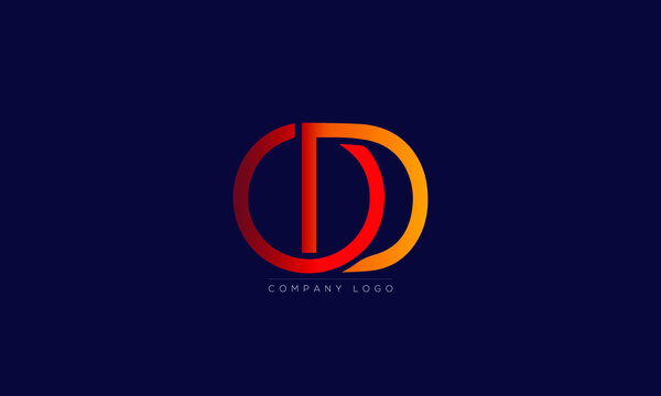 Unique, Modern, Elegant and Geometric Style Typography Alphabet OD, DO letters logo Icon