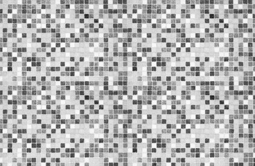 Black and white mosaic wall texture