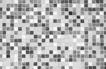 Black and white mosaic wall texture