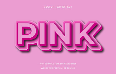 Pink editable text effect