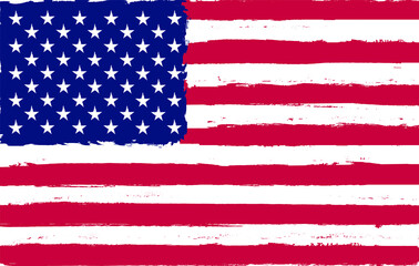 Fototapeta premium American flag in grunge style.