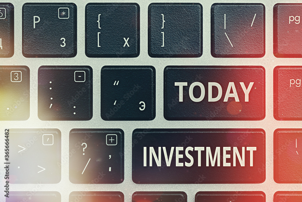 Poster handwriting text investment. conceptual photo buying commodities which are used in the future to cre