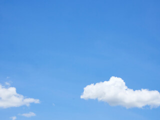 Beautiful blue sky and fluffy clouds