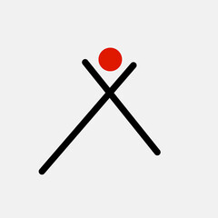 Vector graphics . Icon of a funny person.