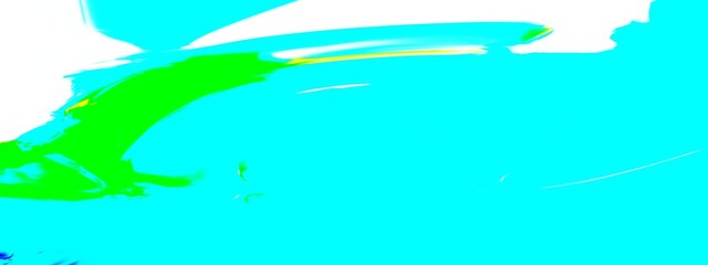 abstract green paint splashes on white background