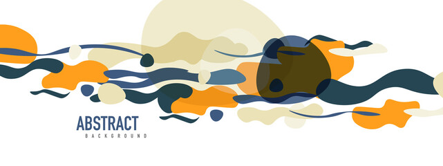 Trendy liquid style shapes abstract design, dynamic vector background for placards, brochures, posters, web landing pages, covers or banners