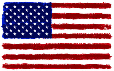 United States of America flag in grunge style.