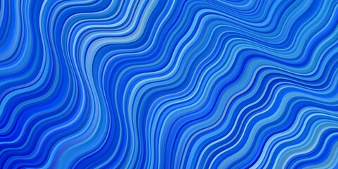 Light BLUE vector texture with curves. Gradient illustration in simple style with bows. Pattern for business booklets, leaflets