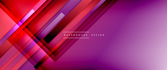 Dynamic lines on fluid color gradient. Trendy geometric abstract background for your text, logo or graphics