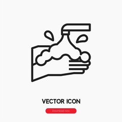 hand wash icon vector sign symbol