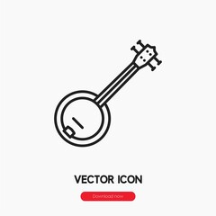 banjo icon vector sign symbol
