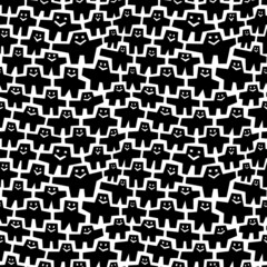 people abstract seamless pattern