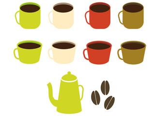 コーヒーのイラストセット