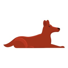 Dog lies icon. Cartoon of dog lies vector icon for web design isolated on white background