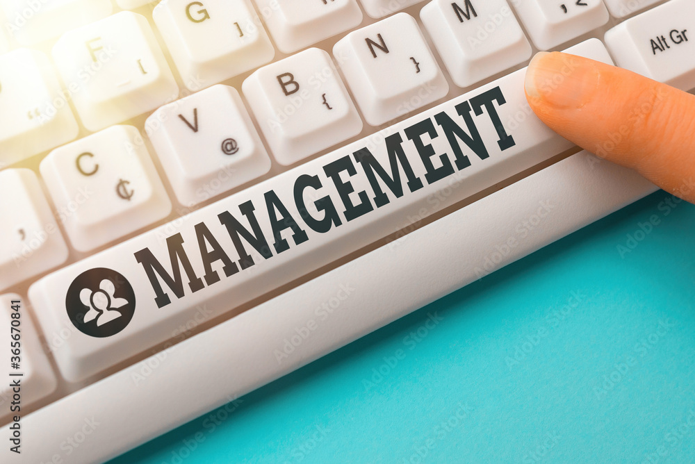 Poster word writing text management. business photo showcasing the authoritative act of directing or contro