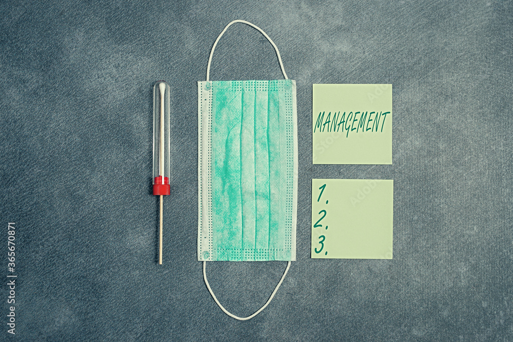Poster handwriting text management. conceptual photo the authoritative act of directing or controlling thin