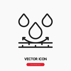 water resistant icon vector sign symbol