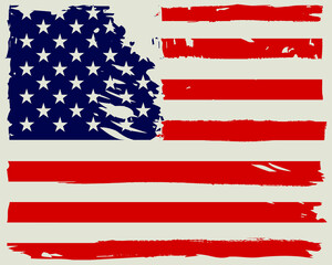 Grunge flag of United States.