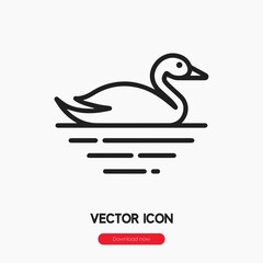 swan icon vector sign symbol