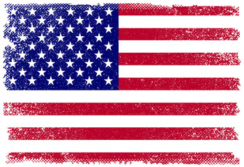 United States of America flag in grunge style.
