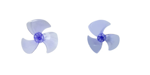 Fan blades on a white background,with clipping path