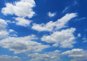 Fototapeta na wymiar blue sky with white clouds background nature