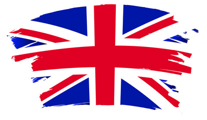 Grunge brush stroke flag of United Kingdom.