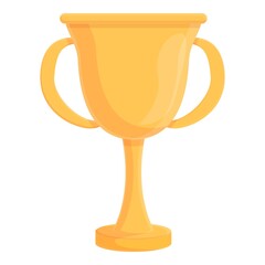 Greco-roman wrestling gold cup icon. Cartoon of greco-roman wrestling gold cup vector icon for web design isolated on white background