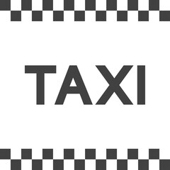 Taxi icon. Transportation of passengers to any specified point. Transport business. Vector illustration