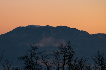 sunrise in the mountains