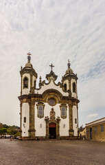 Old baroque church in S&atilde;o Jo&atilde;o del-Rei