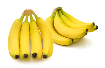 Bunch of bananas isolated on white