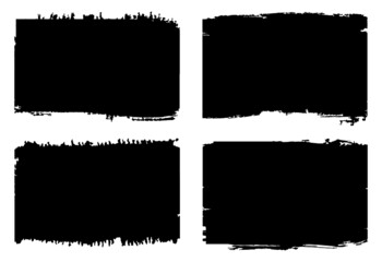 Set of grunge black backgrounds.