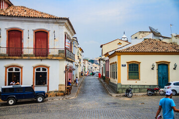 Fototapeta na wymiar Old tourist square in São João del-Rei