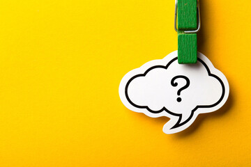 Question Mark Speech Bubble With Shadow