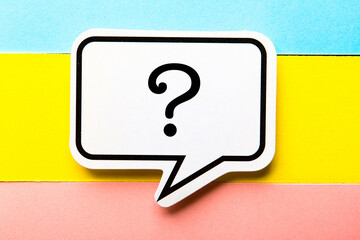Question Mark Speech Bubble With Shadow