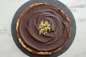 sweet home made chocolate elderflower cake