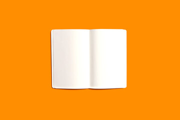 Blank white notebook from above - flat lay