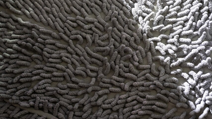 close up of black leather texture