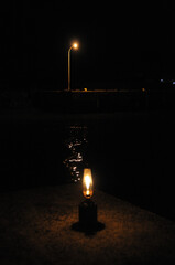 Obraz na płótnie Canvas candles in the night
