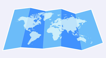 Paper world map design.