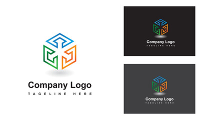 Fototapeta na wymiar Company Logo Design-Square logo design template.