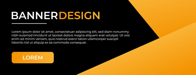 banner template or ads banner design with yellow color . modern and clean banner design . vector illustration